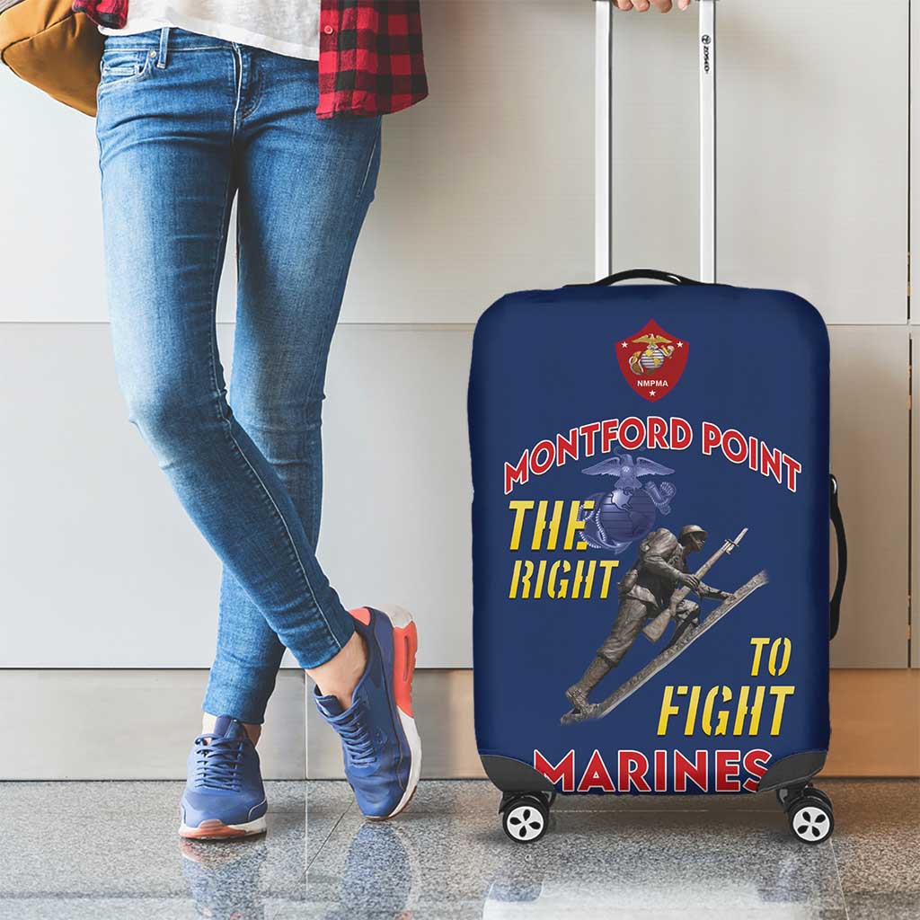 Montford Point Marines Luggage Cover The Right To Fight - Blue LT15