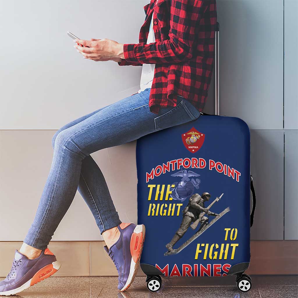 Montford Point Marines Luggage Cover The Right To Fight - Blue LT15