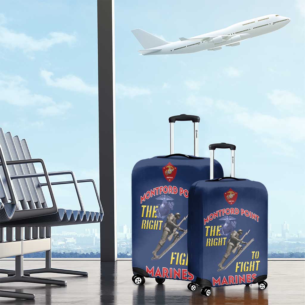 Montford Point Marines Luggage Cover The Right To Fight - Blue LT15