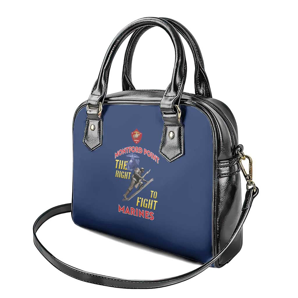 Montford Point Marines Shoulder Handbag The Right To Fight - Blue LT15