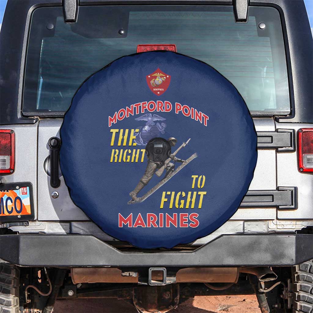 Montford Point Marines Spare Tire Cover The Right To Fight - Blue LT15