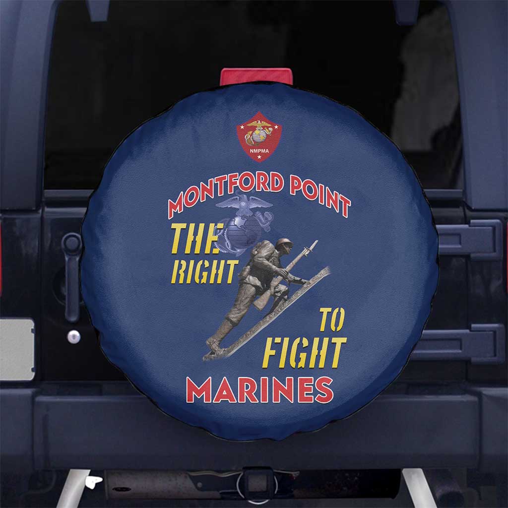 Montford Point Marines Spare Tire Cover The Right To Fight - Blue LT15