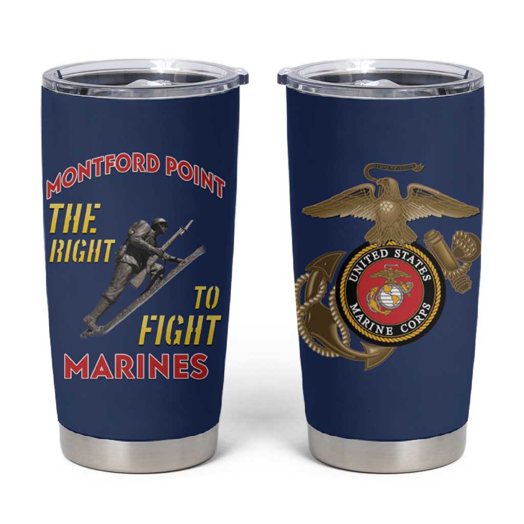 African American Heroes Tumbler Cup Montford Point Marines - Blue LT15