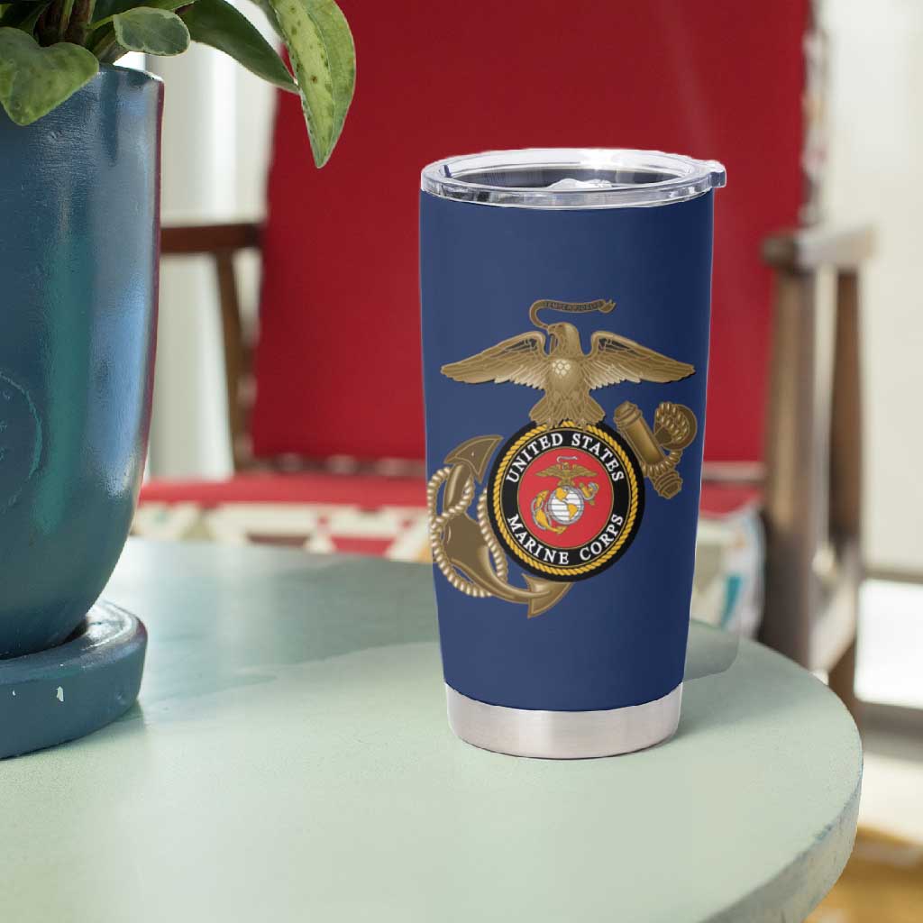 African American Heroes Tumbler Cup Montford Point Marines - Blue LT15
