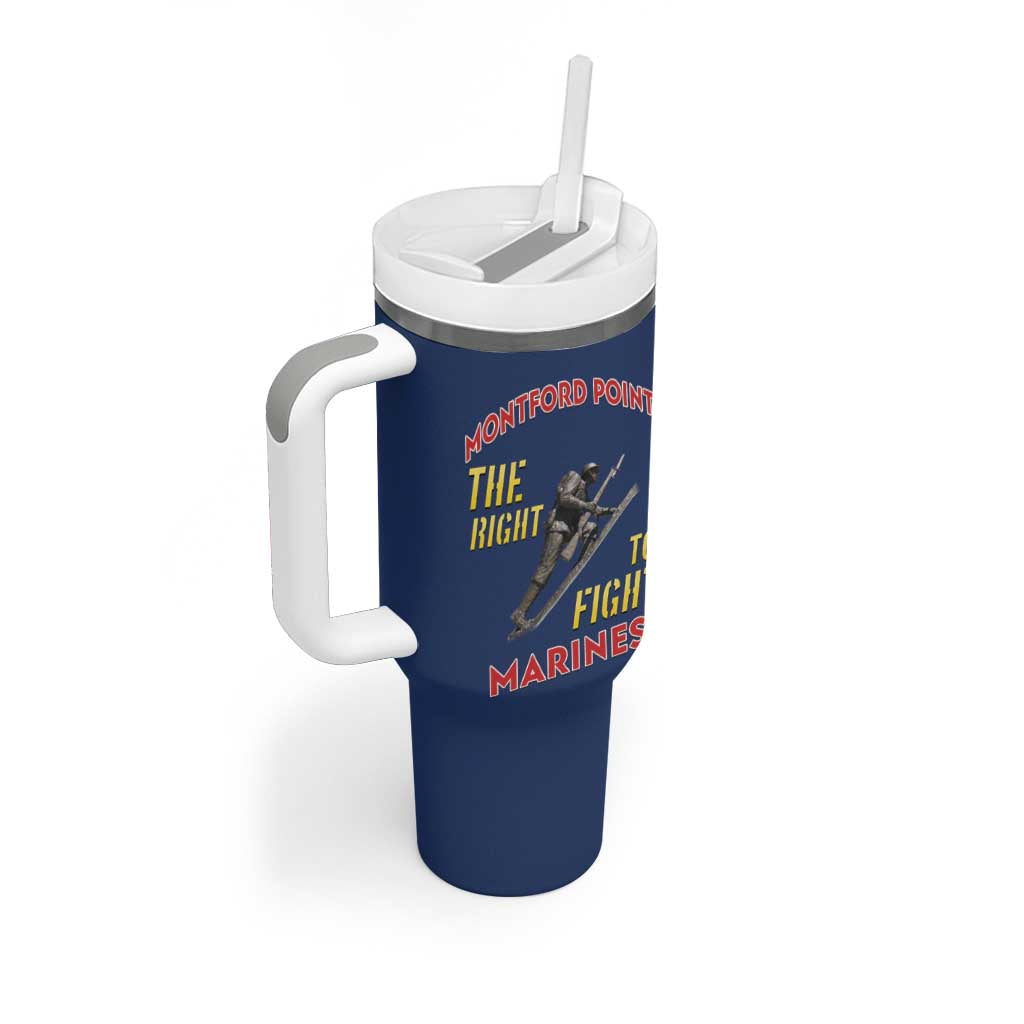 African American Heroes Tumbler With Handle Montford Point Marines - Blue LT15