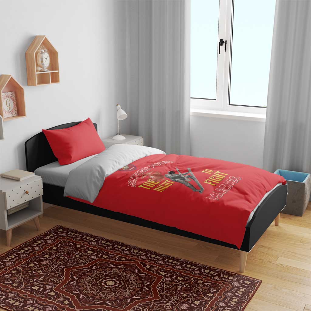 African American Heroes Bedding Set Montford Point Marines - Red LT15