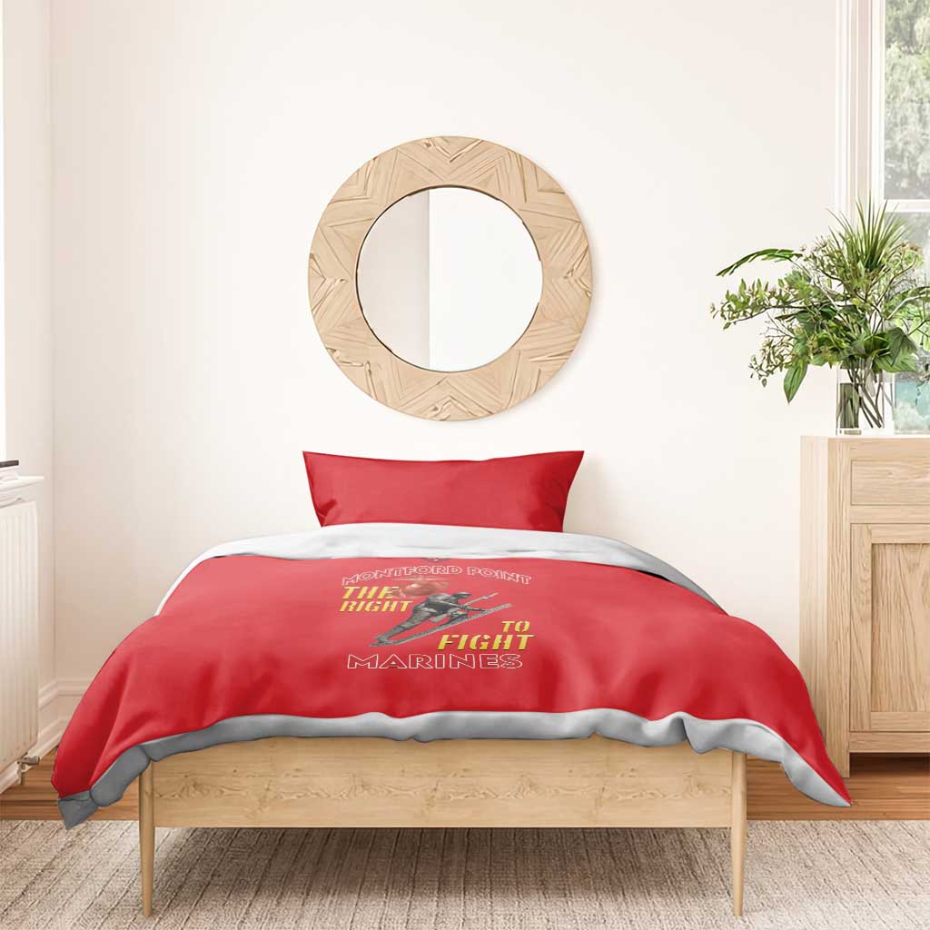 African American Heroes Bedding Set Montford Point Marines - Red LT15
