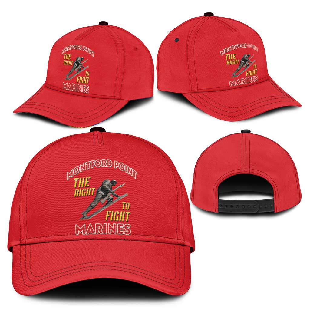Montford Point Marines Classic Cap The Right To Fight - Red LT15