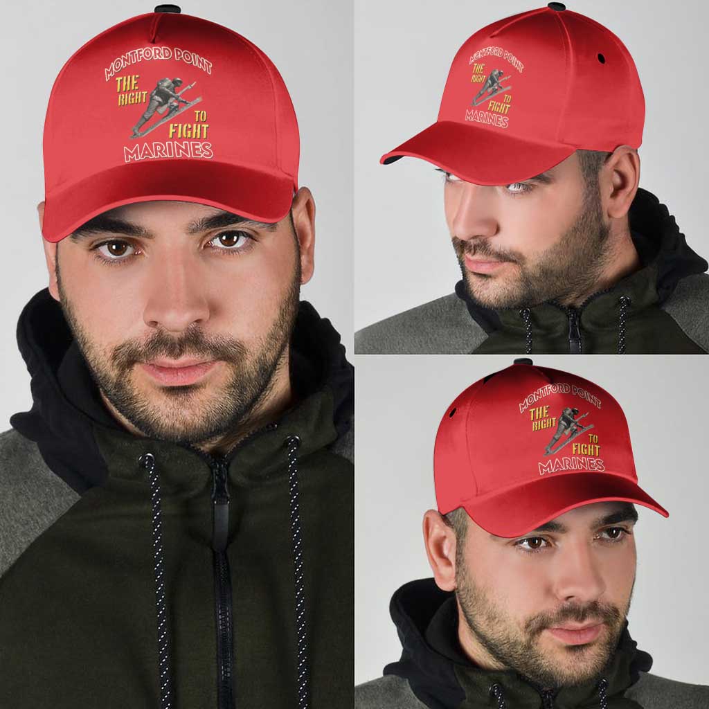 Montford Point Marines Classic Cap The Right To Fight - Red LT15