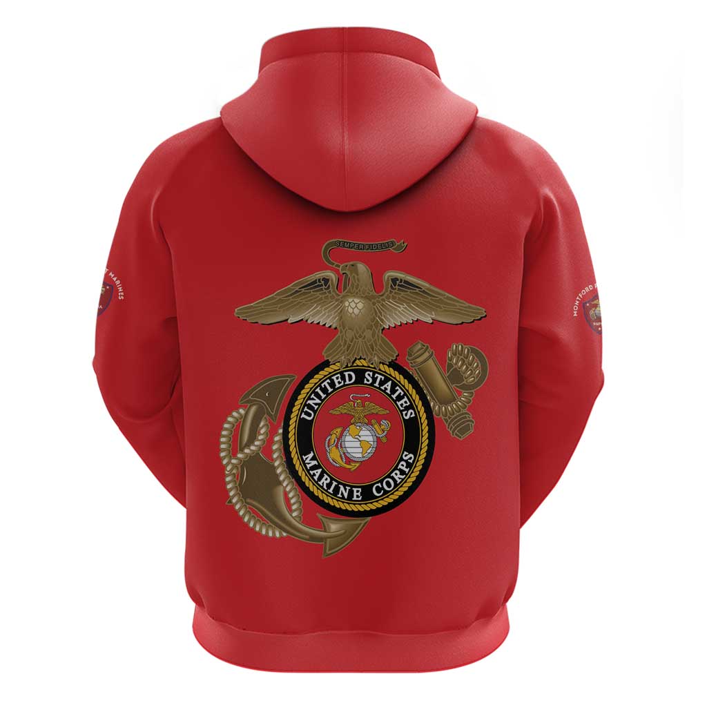 Montford Point Marines Hoodie The Right To Fight - Red LT15