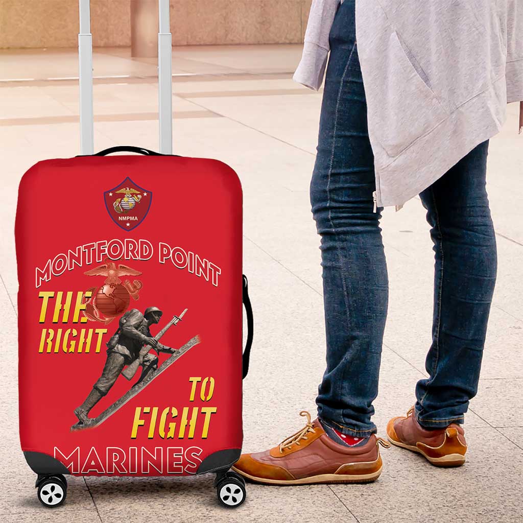 Montford Point Marines Luggage Cover The Right To Fight - Red LT15