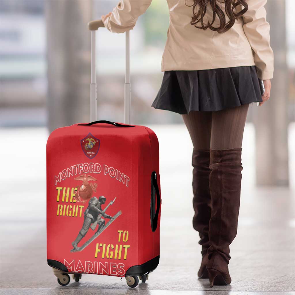 Montford Point Marines Luggage Cover The Right To Fight - Red LT15