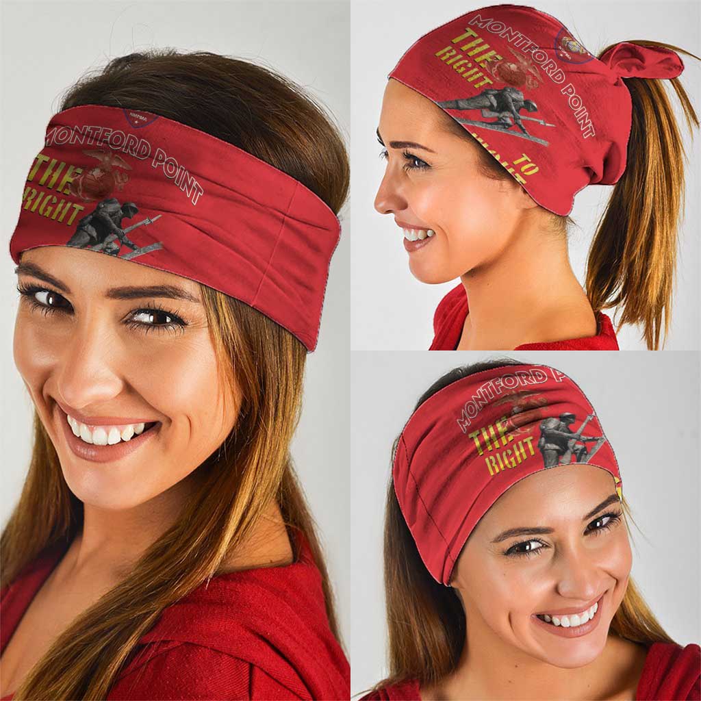 Montford Point Marines Neck Gaiter The Right To Fight - Red LT15