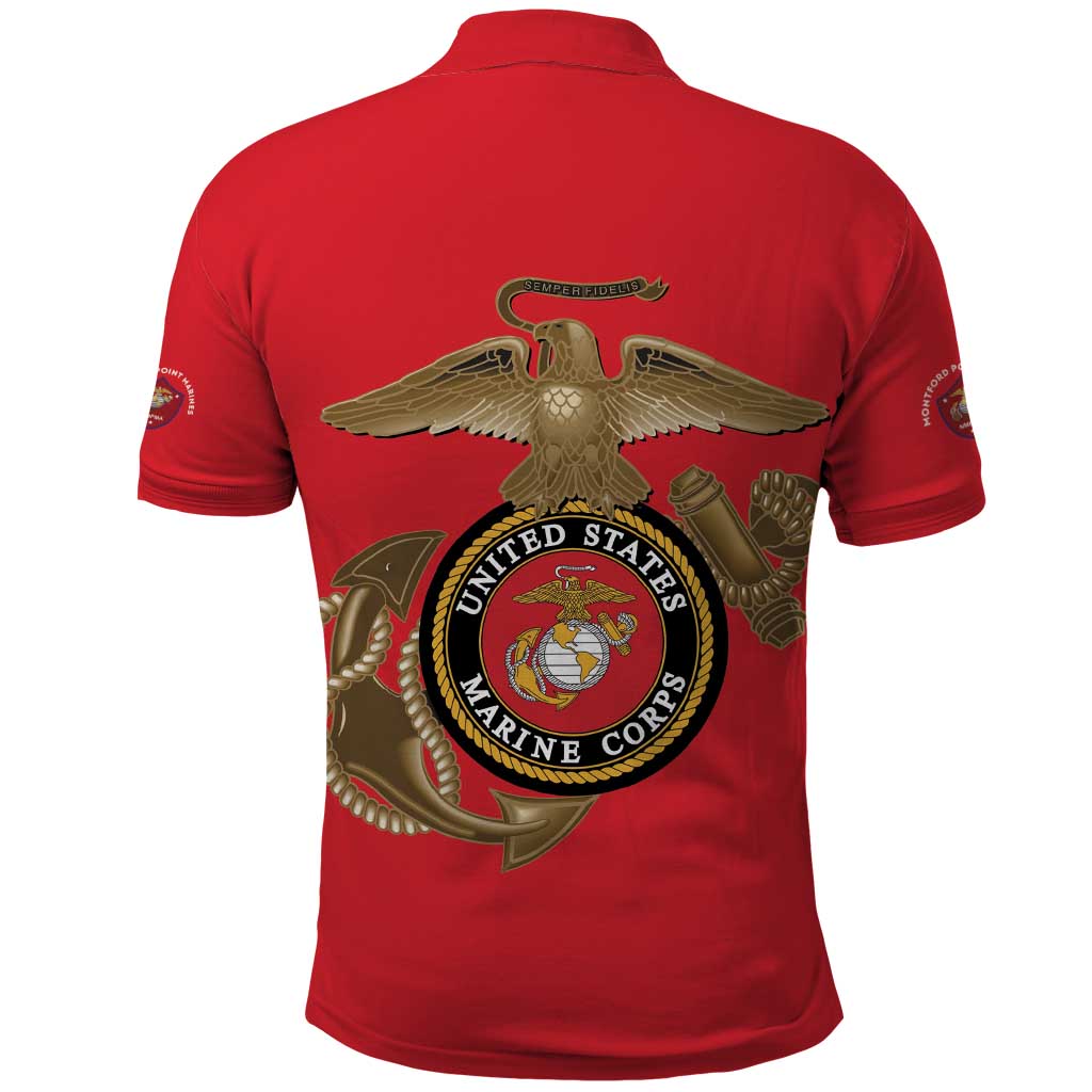 Montford Point Marines Polo Shirt The Right To Fight - Red LT15