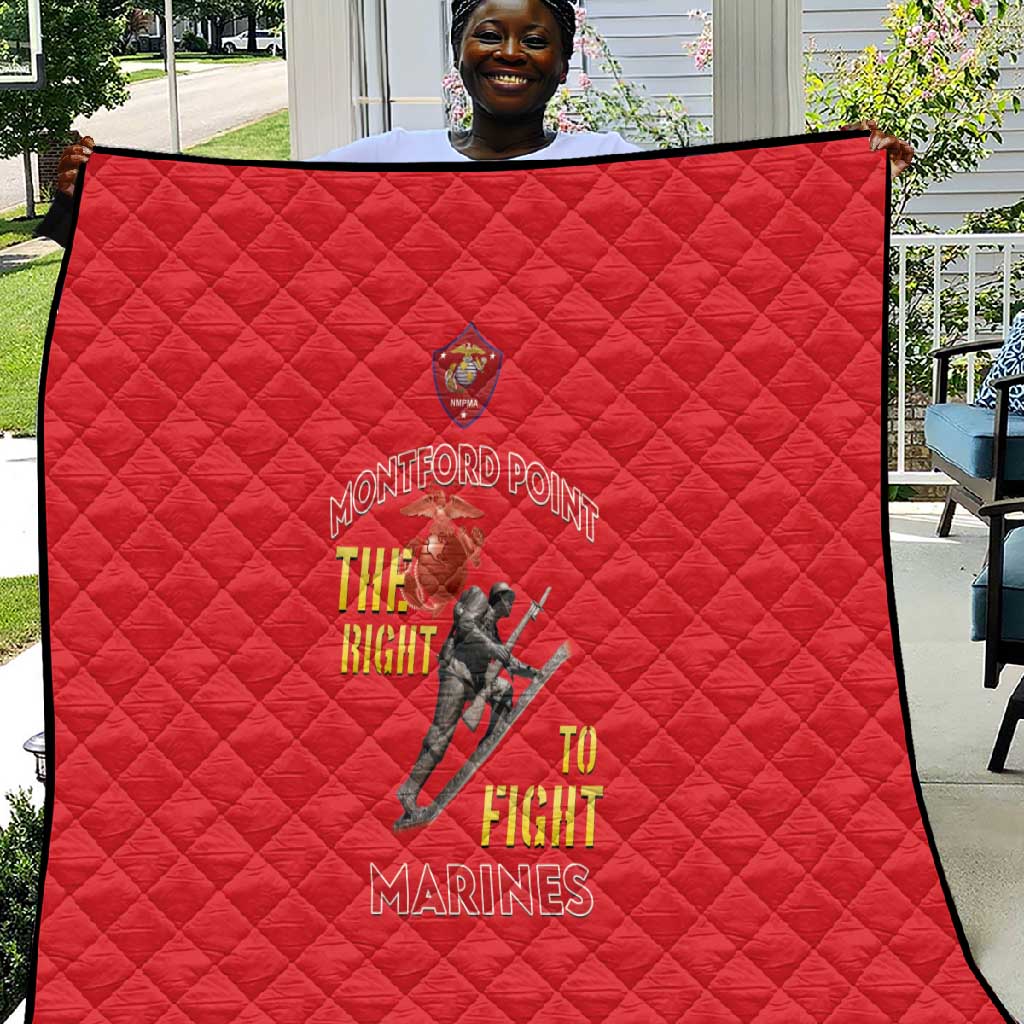 African American Heroes Quilt Montford Point Marines - Red LT15