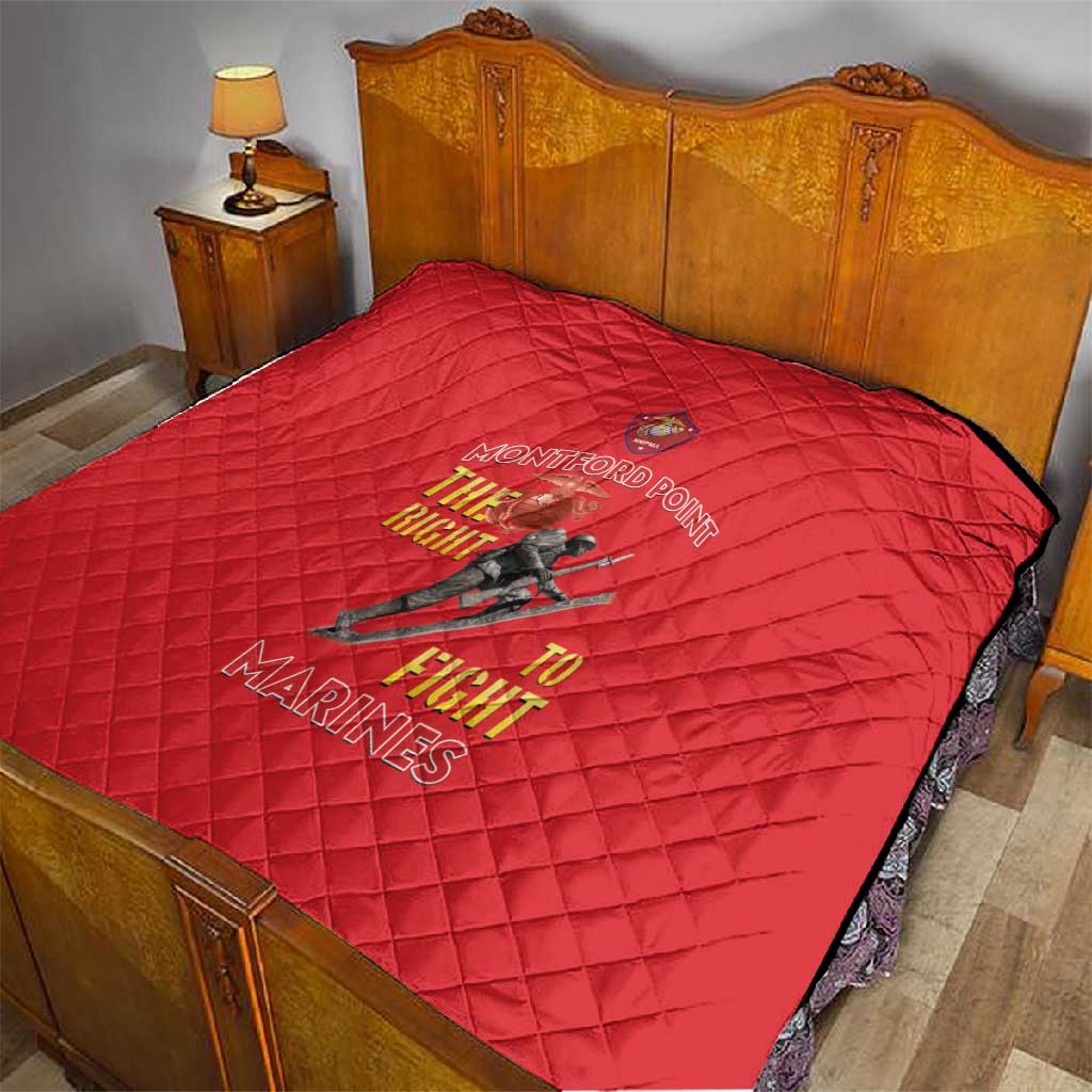 African American Heroes Quilt Montford Point Marines - Red LT15
