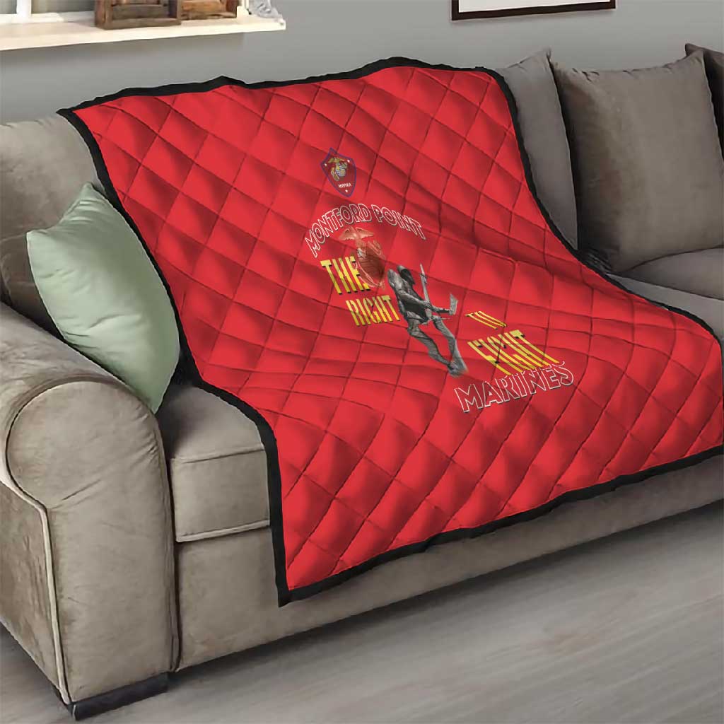 African American Heroes Quilt Montford Point Marines - Red LT15