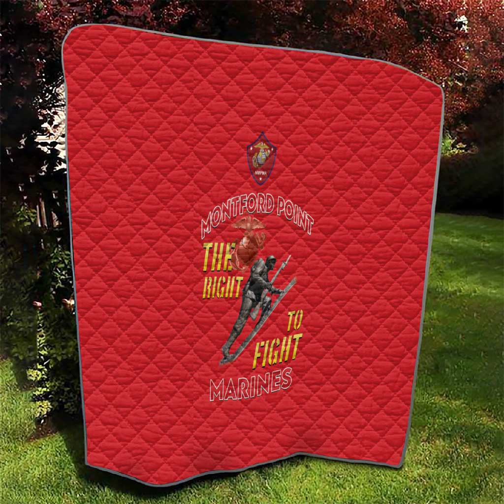 African American Heroes Quilt Montford Point Marines - Red LT15