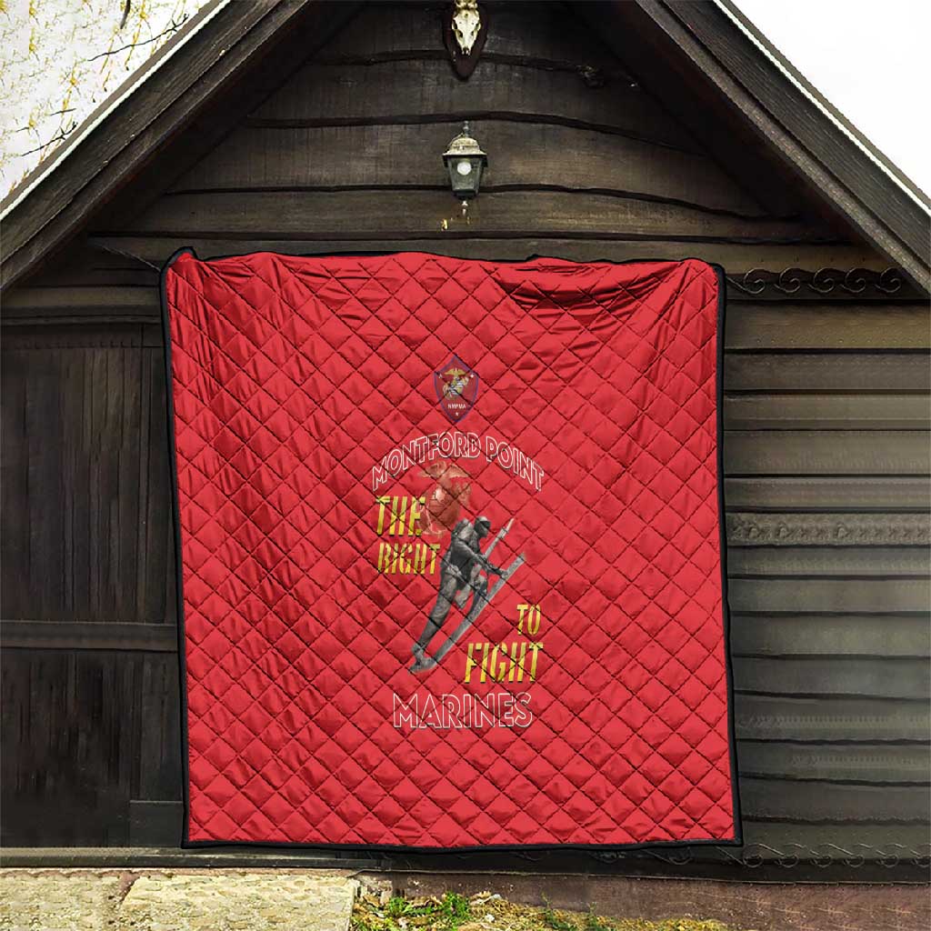 African American Heroes Quilt Montford Point Marines - Red LT15