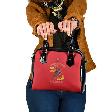 Montford Point Marines Shoulder Handbag The Right To Fight - Red LT15