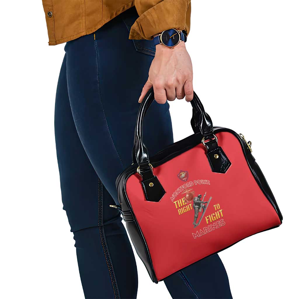Montford Point Marines Shoulder Handbag The Right To Fight - Red LT15