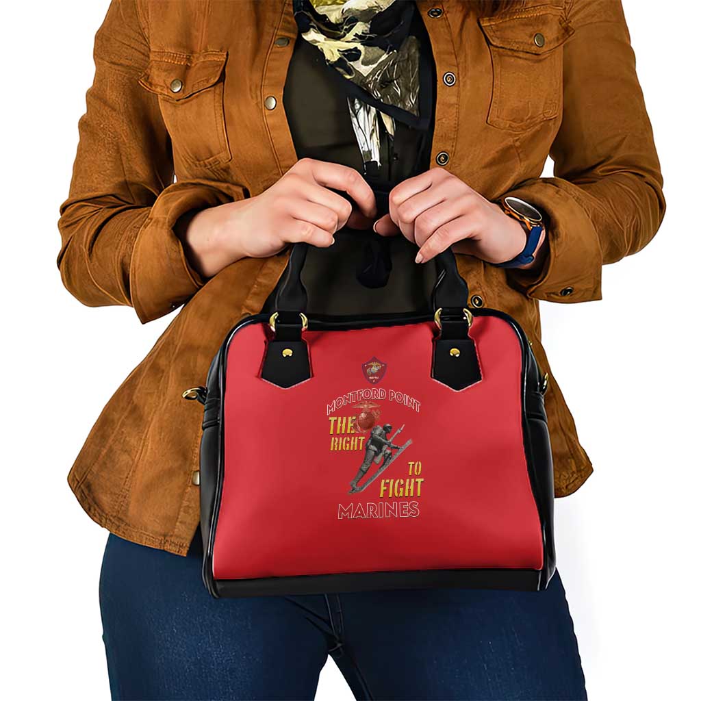 Montford Point Marines Shoulder Handbag The Right To Fight - Red LT15