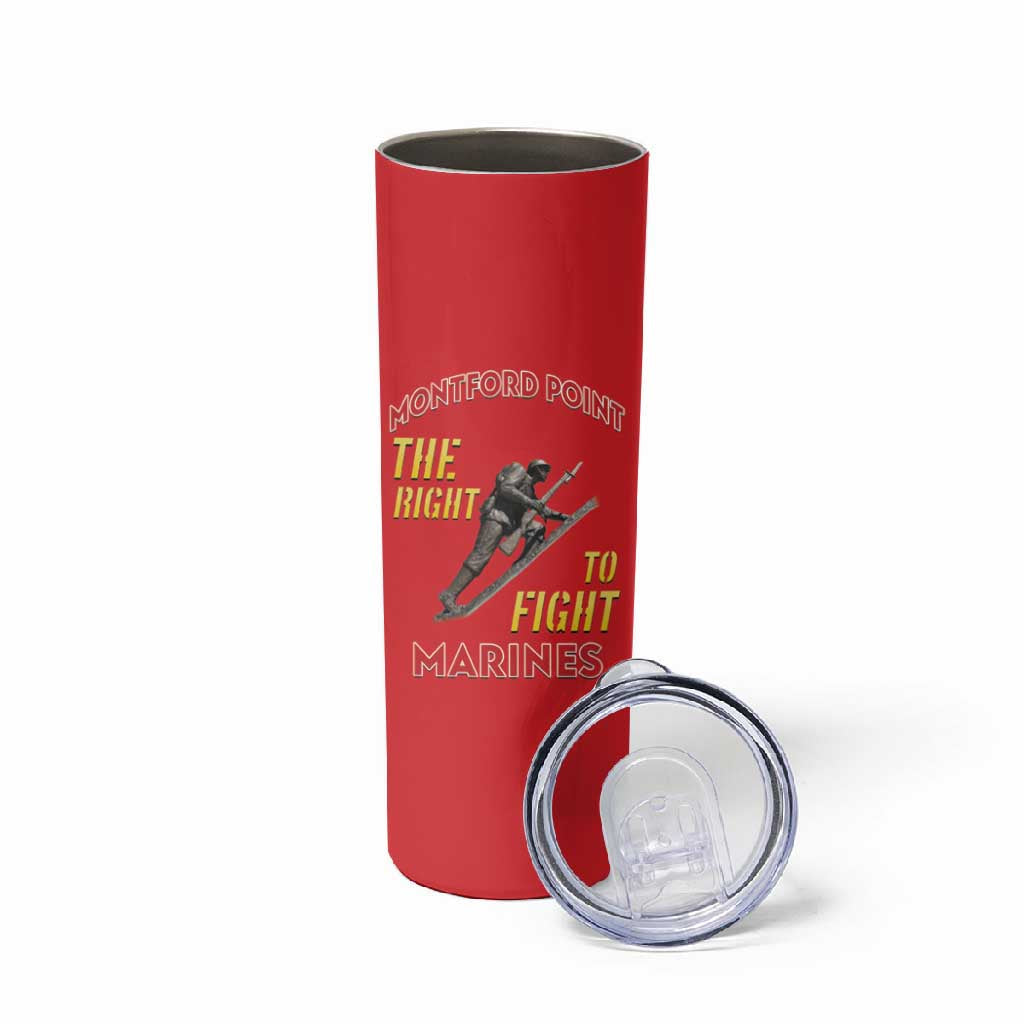 African American Heroes Skinny Tumbler Montford Point Marines - Red LT15