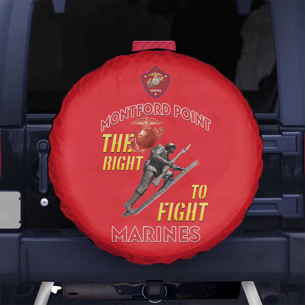Montford Point Marines Spare Tire Cover The Right To Fight - Red LT15