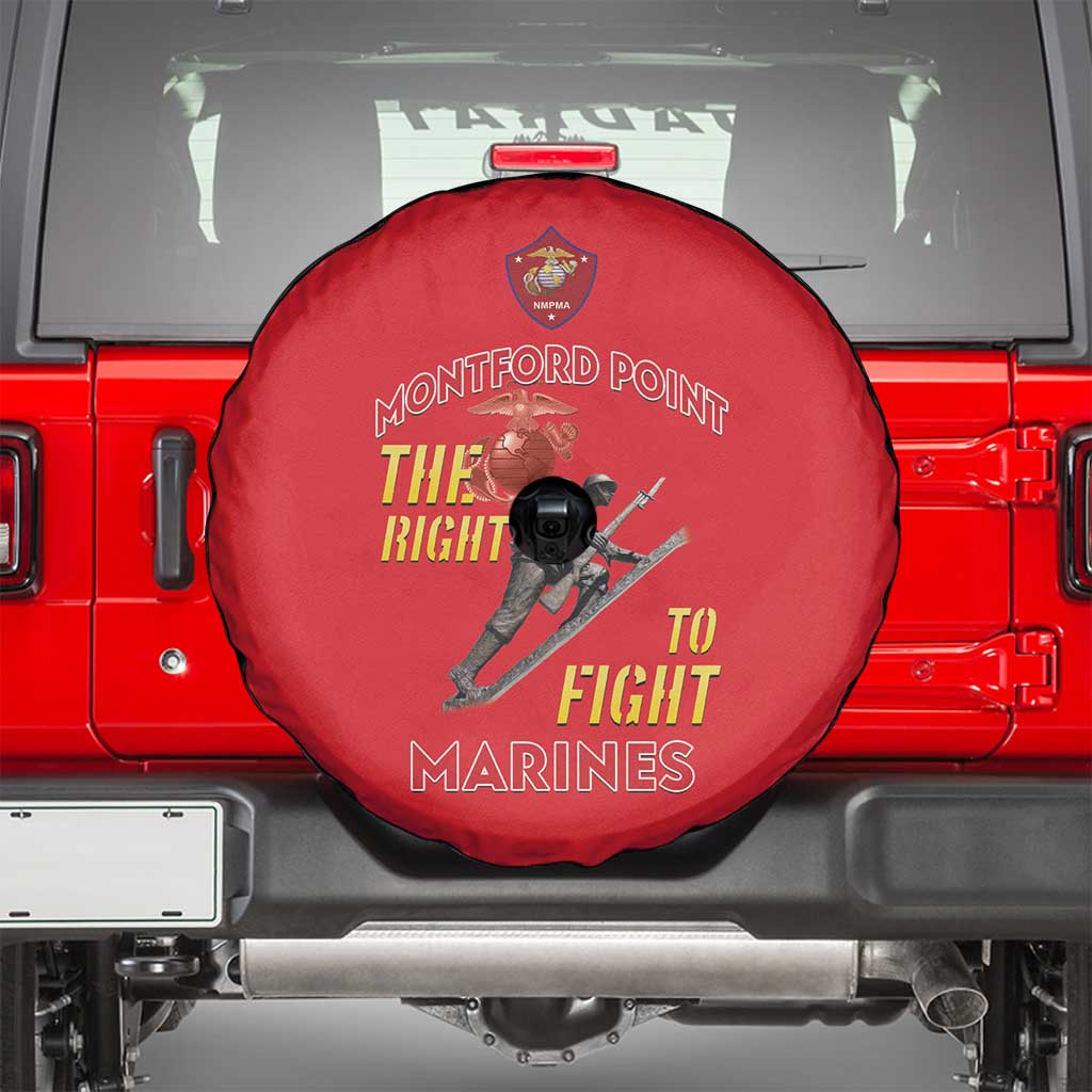 Montford Point Marines Spare Tire Cover The Right To Fight - Red LT15