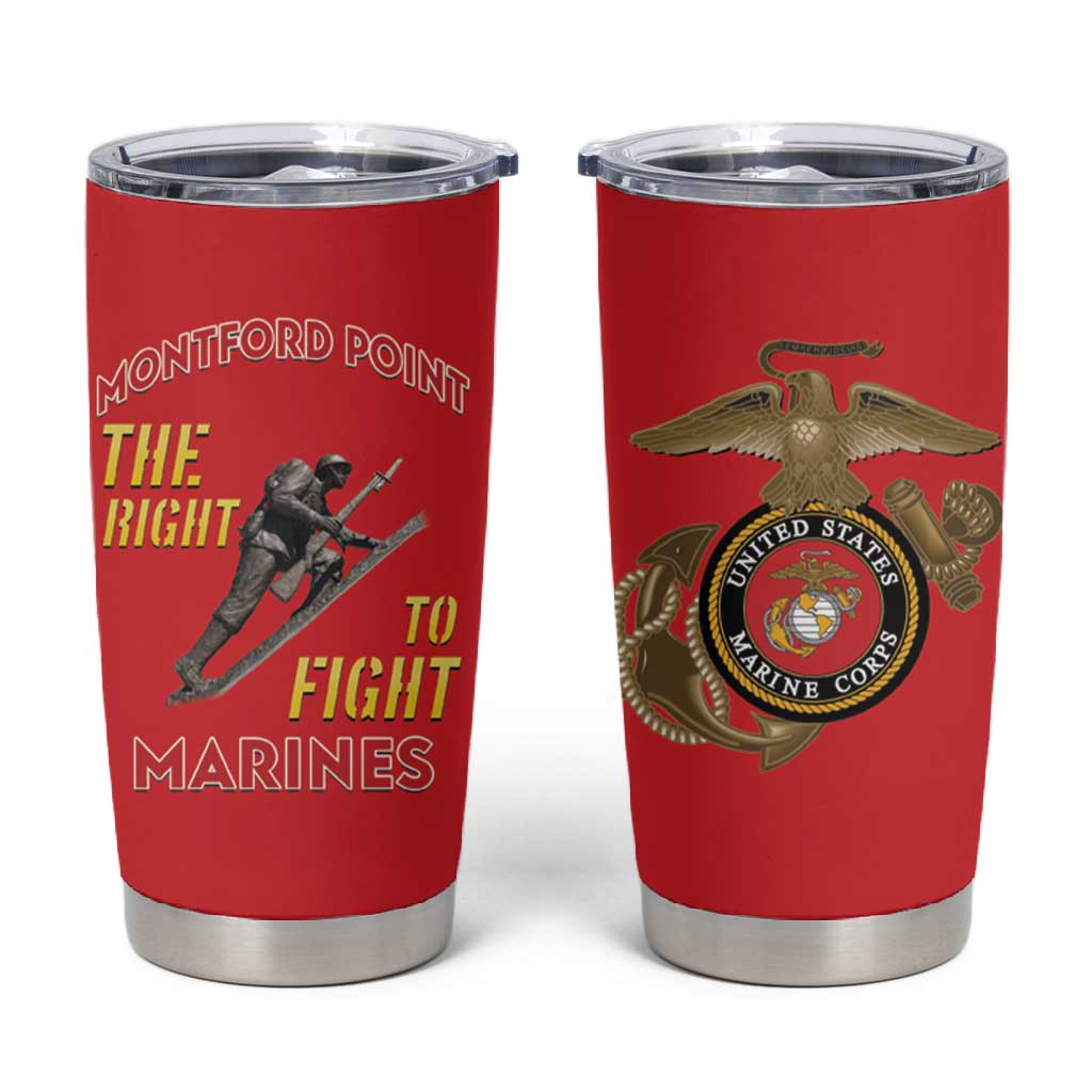 African American Heroes Tumbler Cup Montford Point Marines - Red LT15