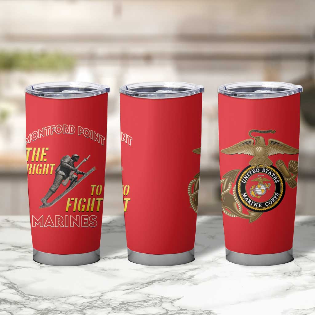 African American Heroes Tumbler Cup Montford Point Marines - Red LT15