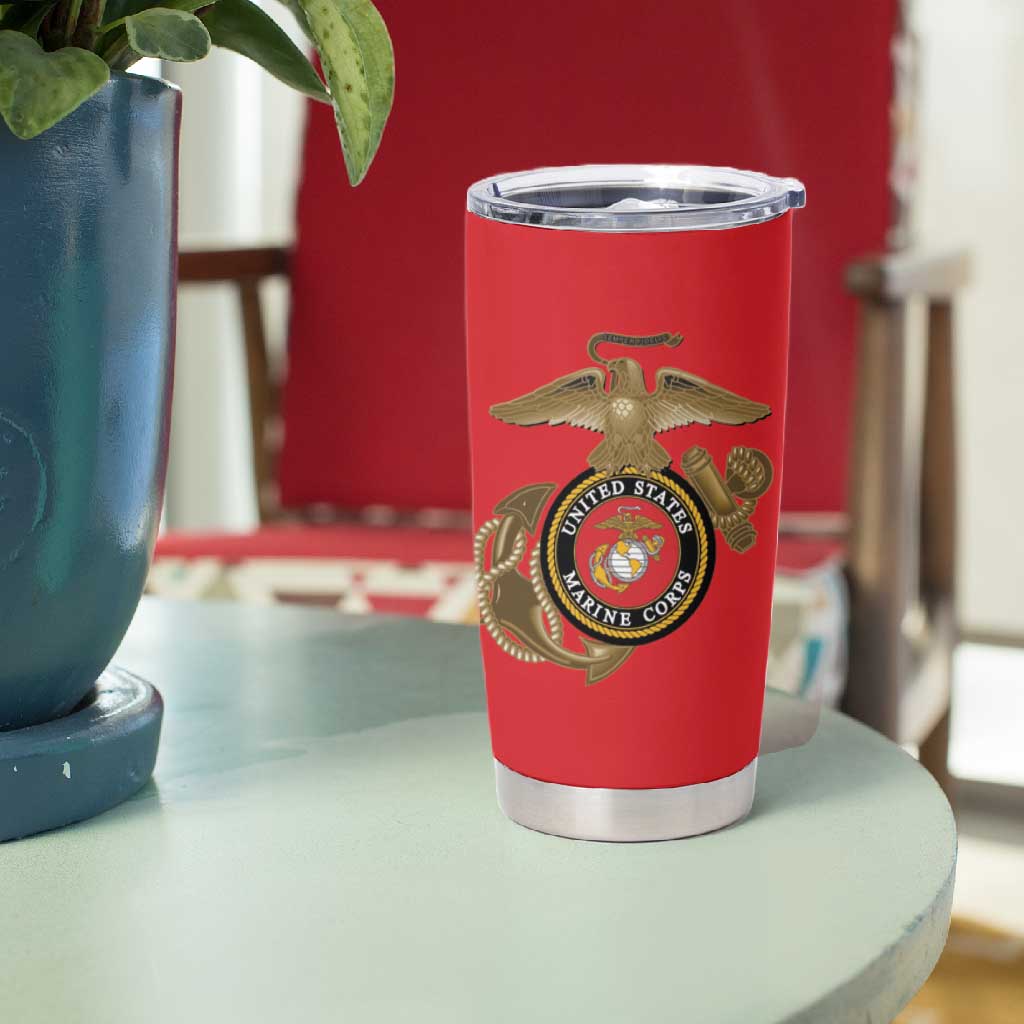 African American Heroes Tumbler Cup Montford Point Marines - Red LT15