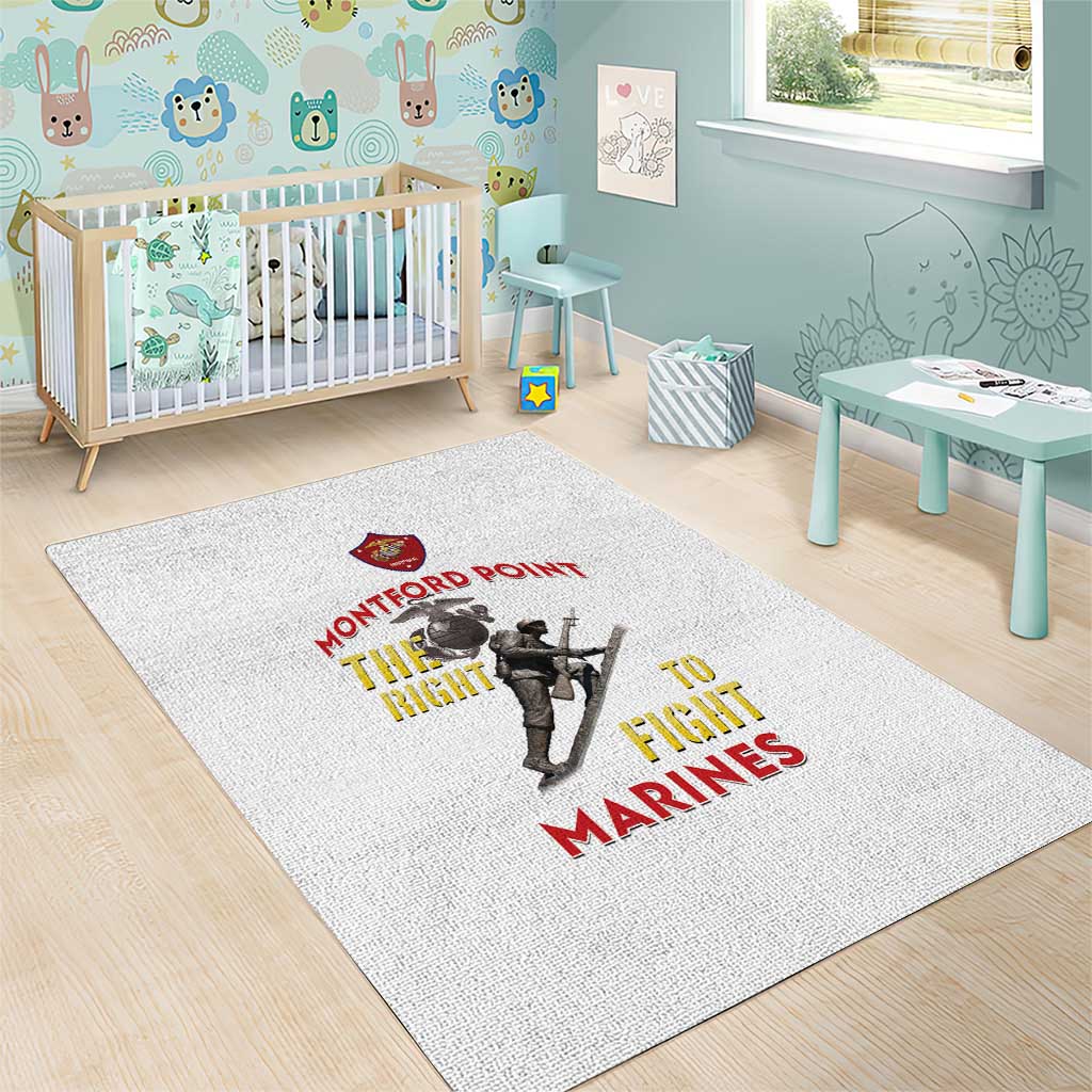 African American Heroes Area Rug Montford Point Marines - White LT15
