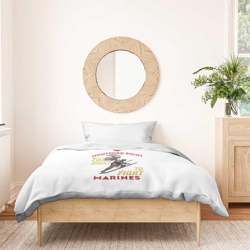 African American Heroes Bedding Set Montford Point Marines - White LT15