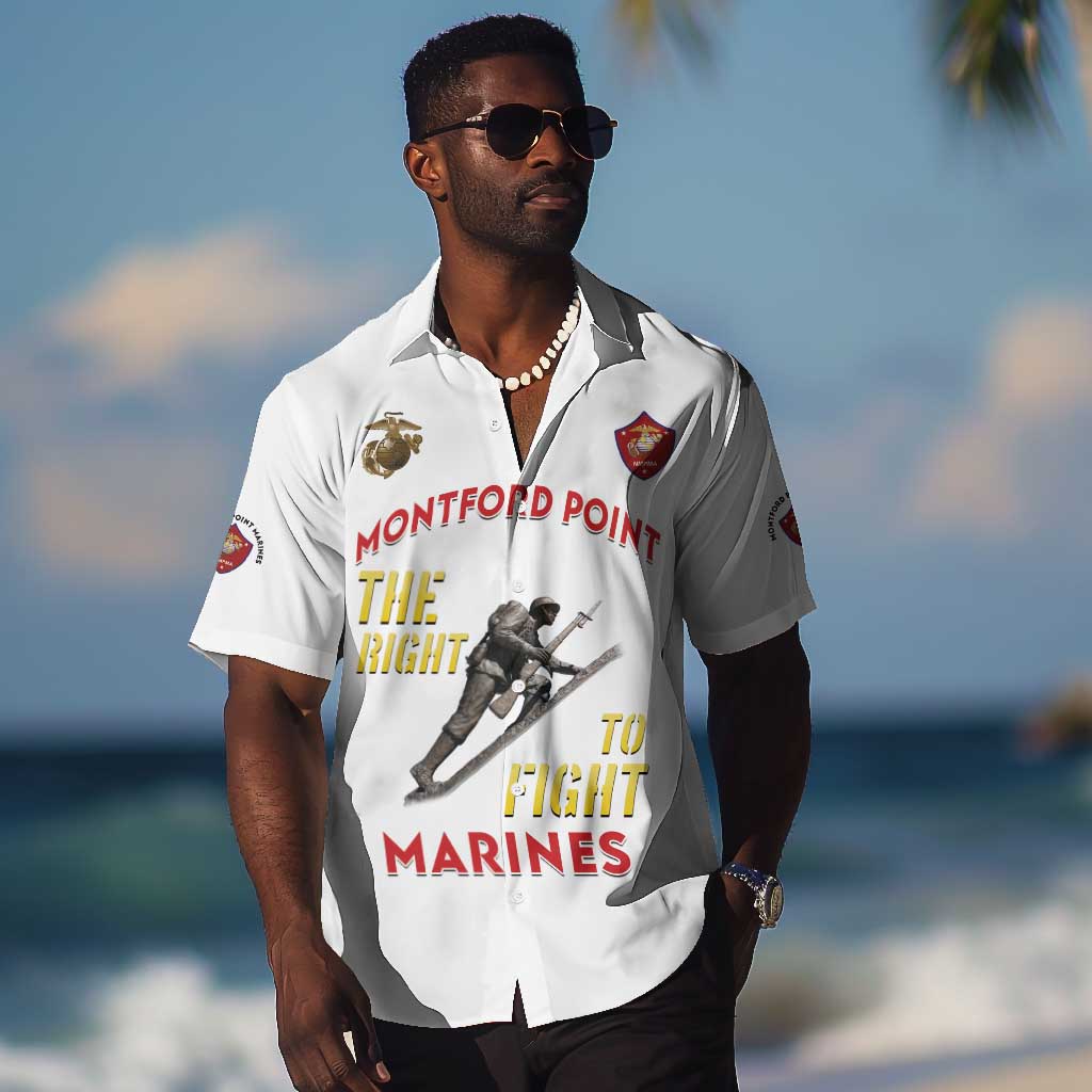 African American Heroes Hawaiian Shirt Montford Point Marines - White LT15