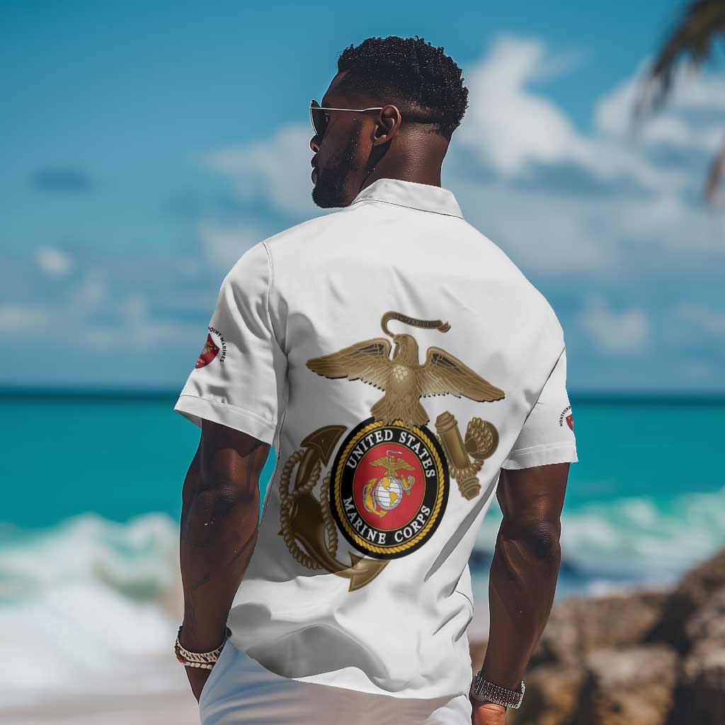 African American Heroes Hawaiian Shirt Montford Point Marines - White LT15