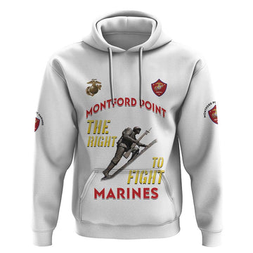 Montford Point Marines Hoodie The Right To Fight - White LT15