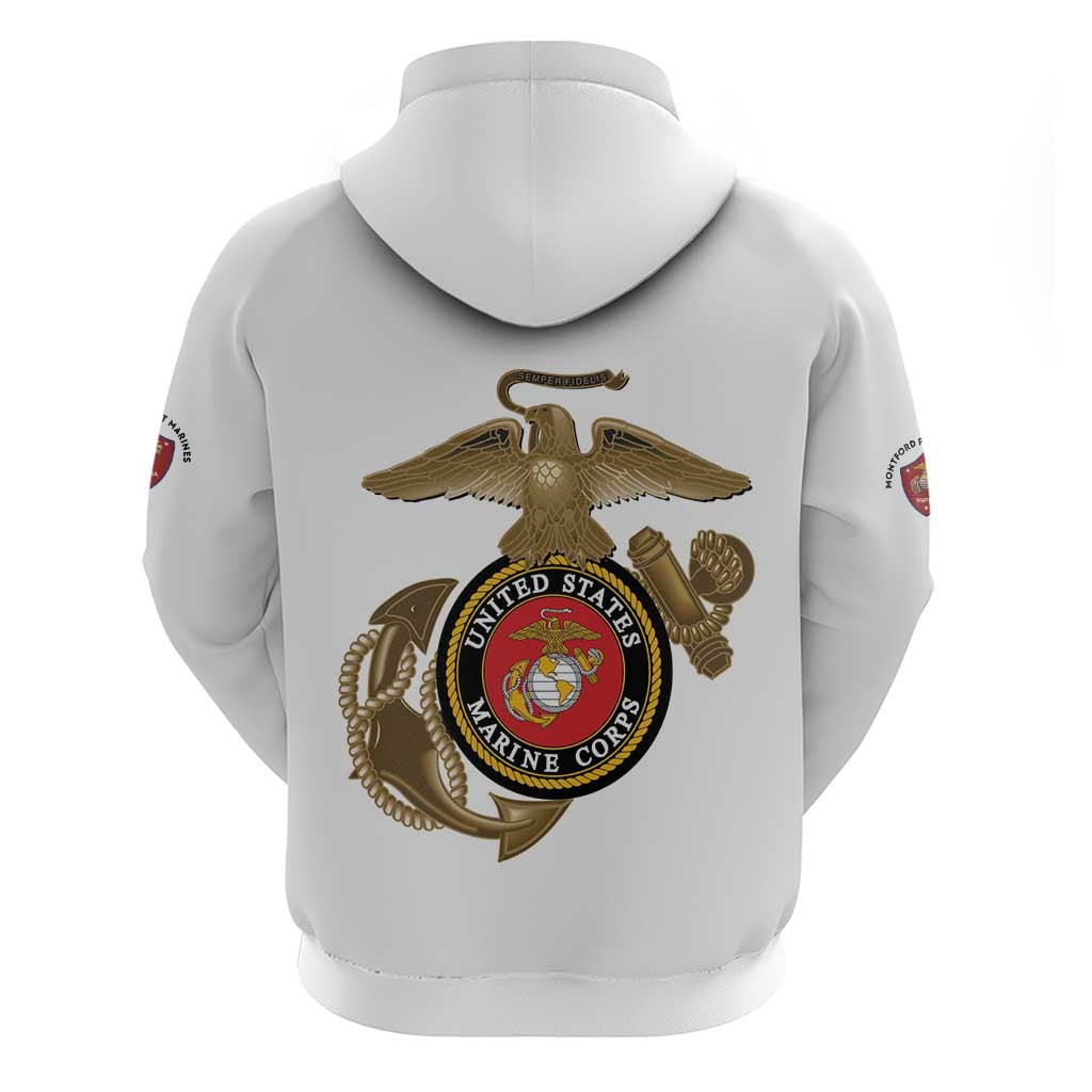Montford Point Marines Hoodie The Right To Fight - White LT15