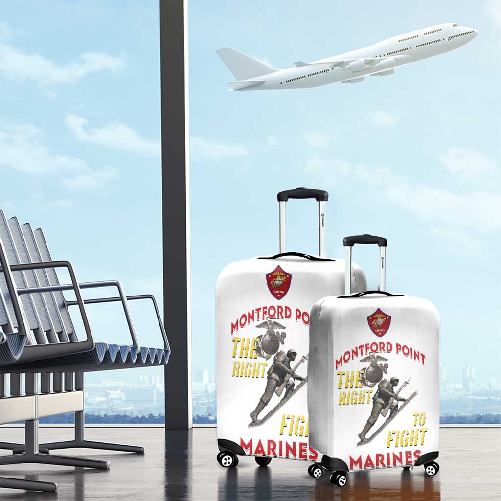 Montford Point Marines Luggage Cover The Right To Fight - White LT15