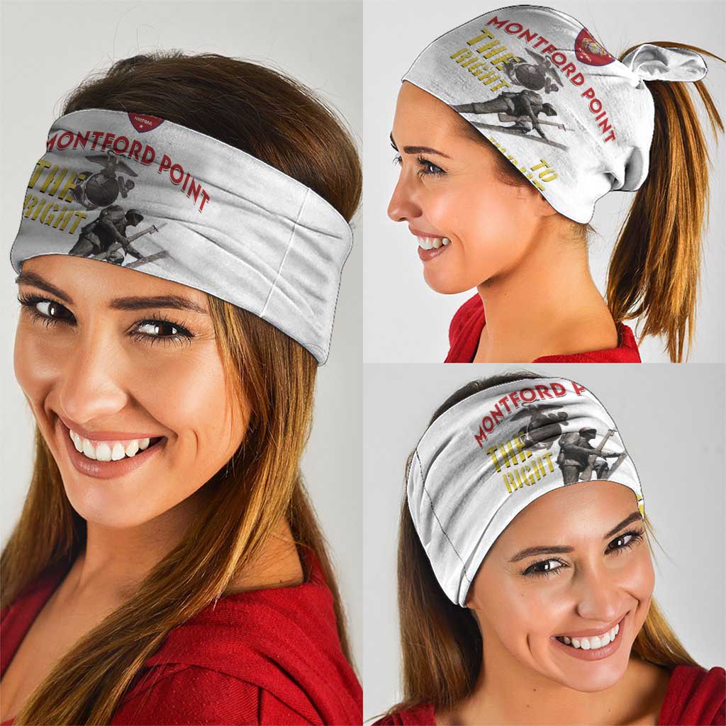 Montford Point Marines Neck Gaiter The Right To Fight - White LT15