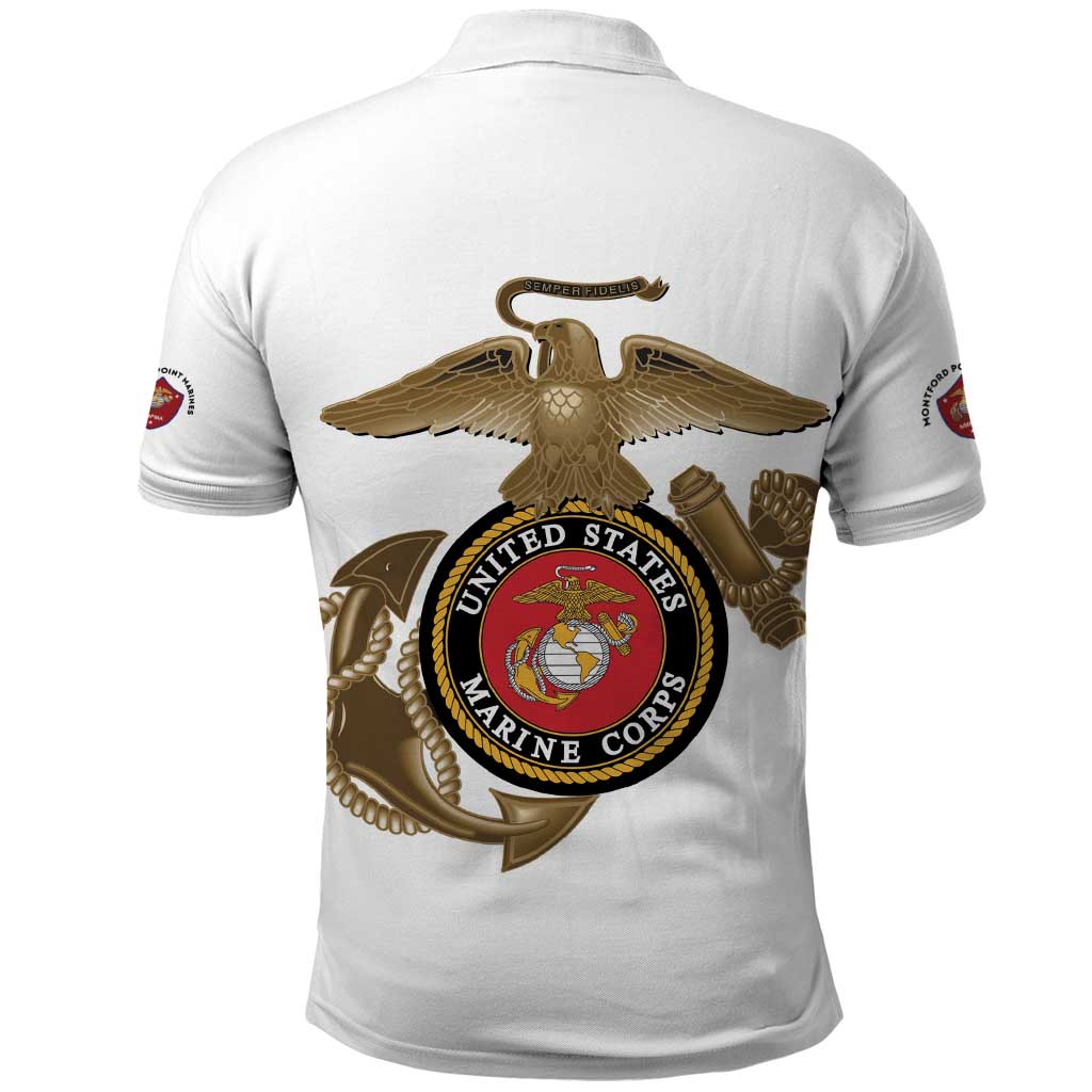 Montford Point Marines Polo Shirt The Right To Fight - White LT15