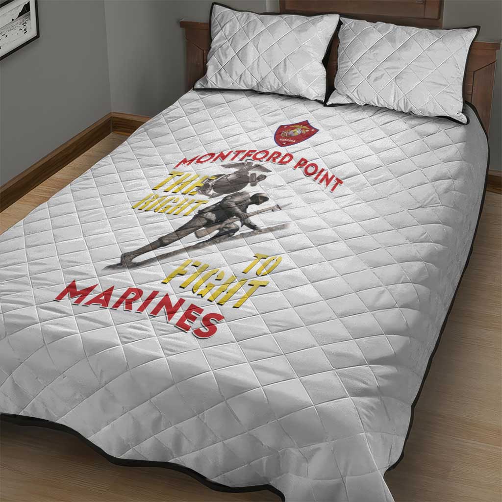 African American Heroes Quilt Bed Set Montford Point Marines - White LT15