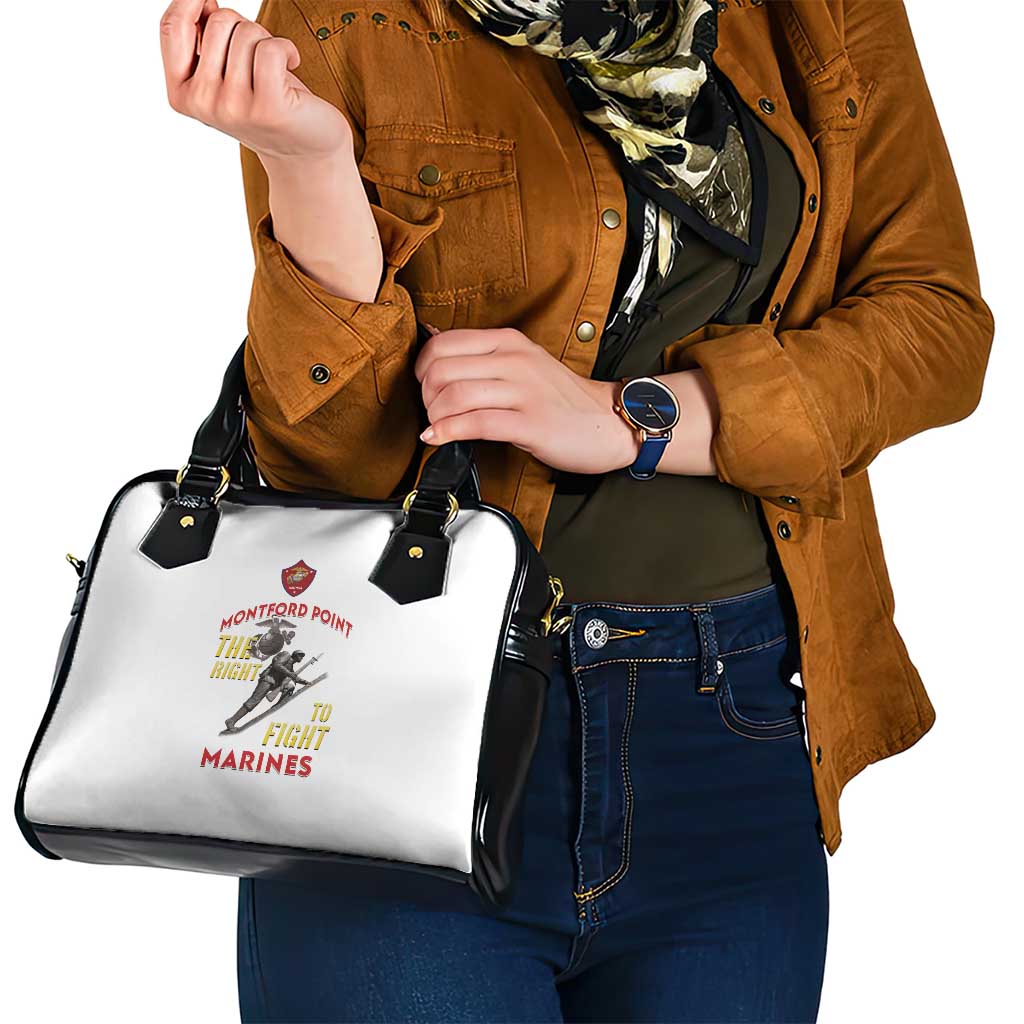 Montford Point Marines Shoulder Handbag The Right To Fight - White LT15