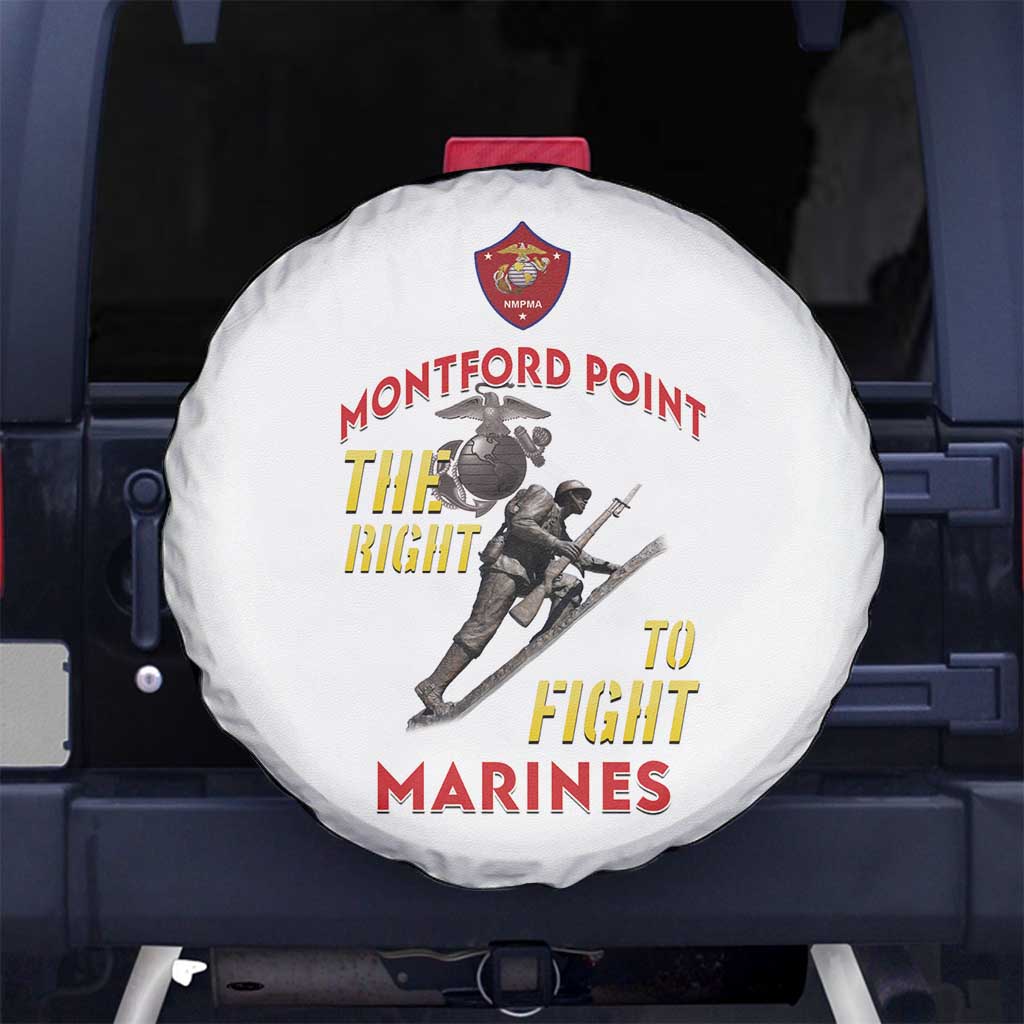 Montford Point Marines Spare Tire Cover The Right To Fight - White LT15