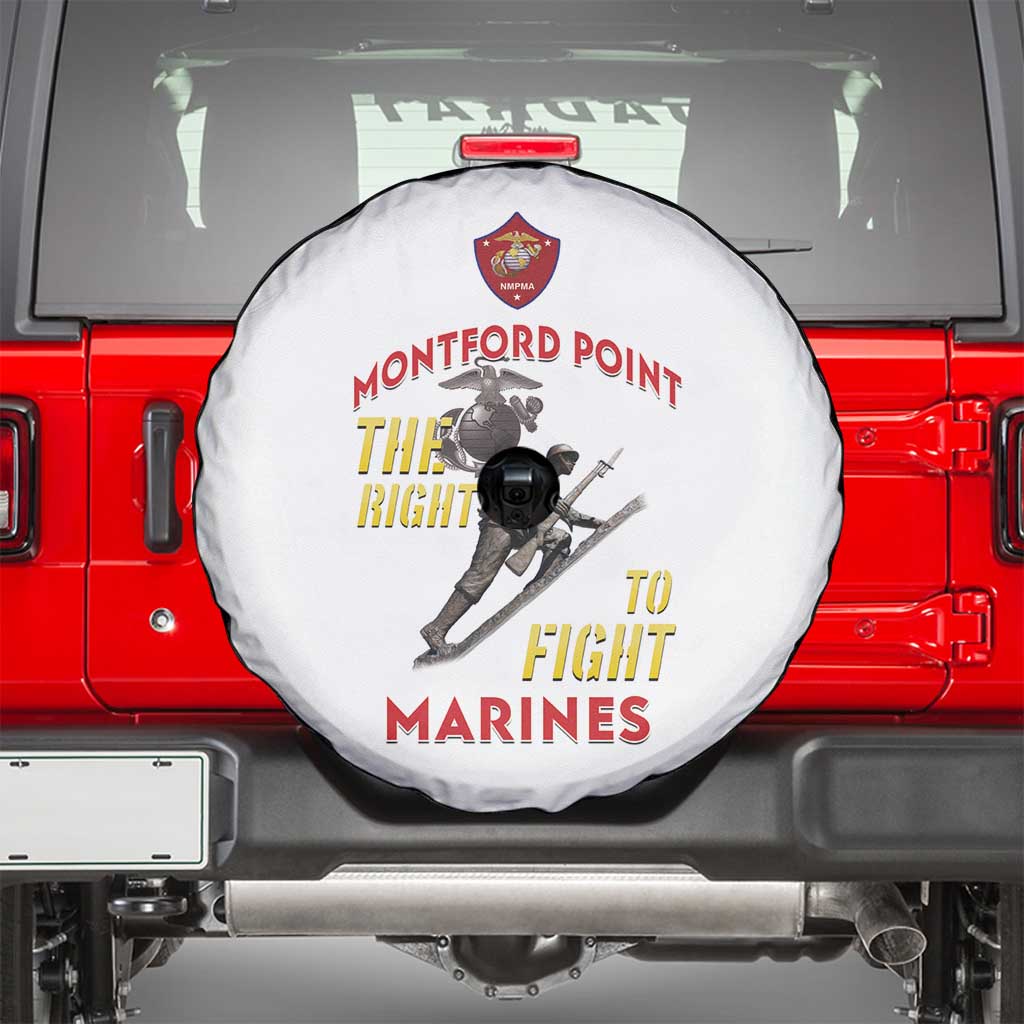 Montford Point Marines Spare Tire Cover The Right To Fight - White LT15