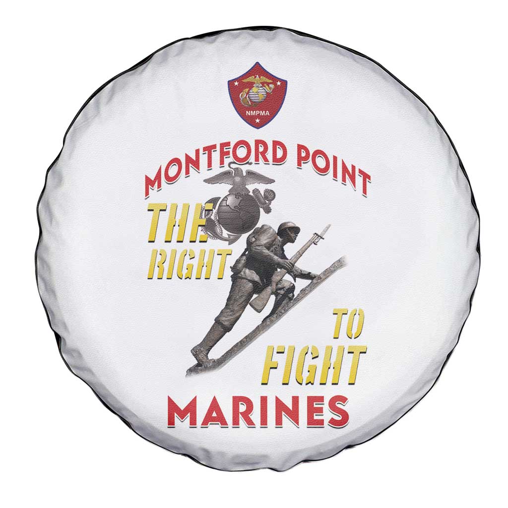 Montford Point Marines Spare Tire Cover The Right To Fight - White LT15