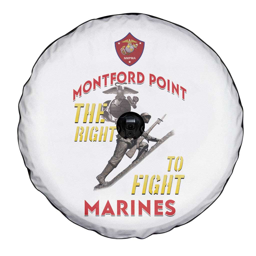 Montford Point Marines Spare Tire Cover The Right To Fight - White LT15