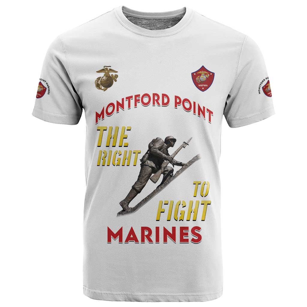 African American Heroes T shirt Montford Point Marines - White LT15