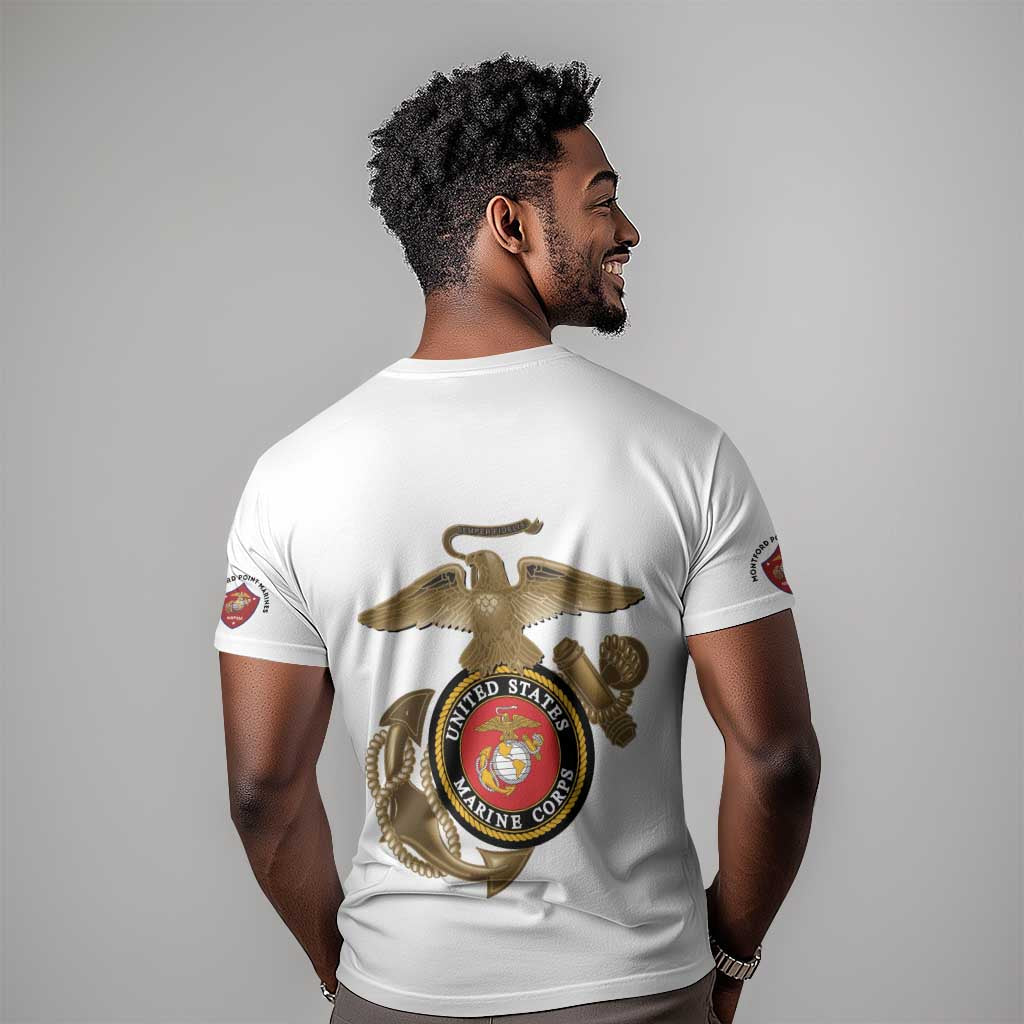 African American Heroes T shirt Montford Point Marines - White LT15