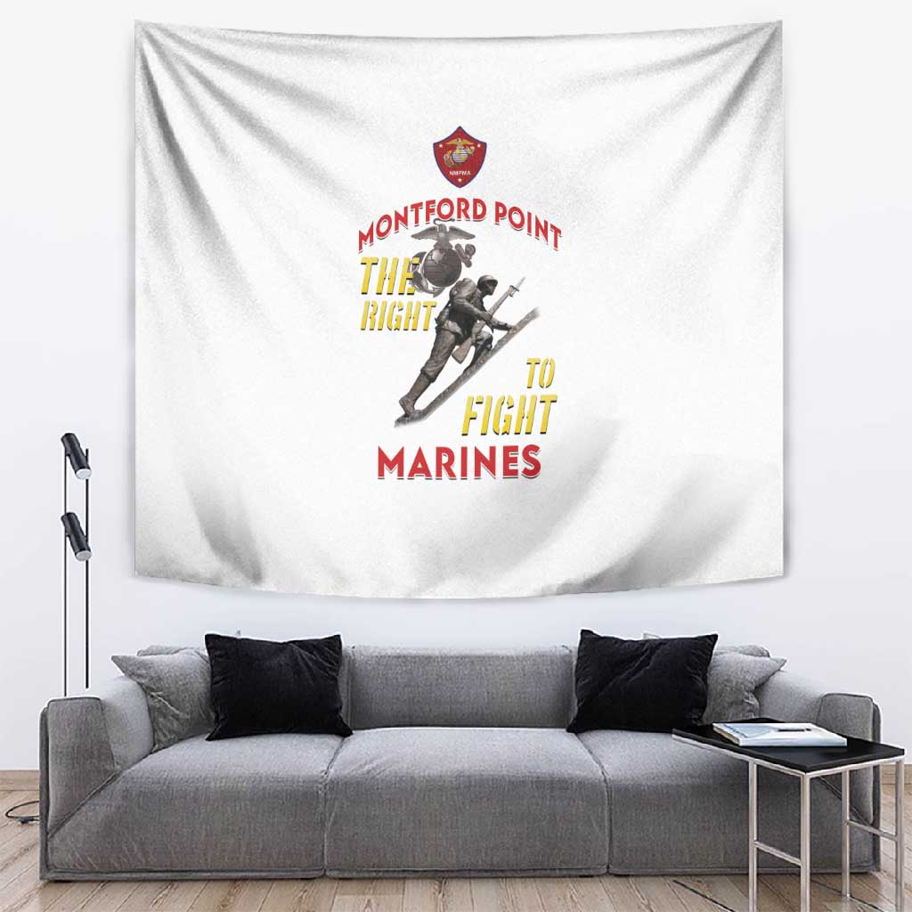 African American Heroes Tapestry Montford Point Marines - White LT15